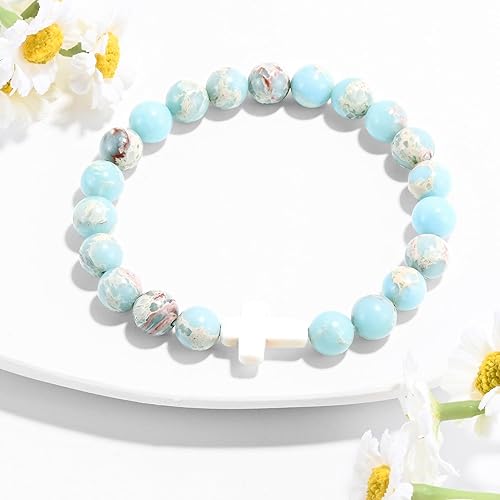 VIBILIA Cross Beaded Bracelets for Women Multiple Colors