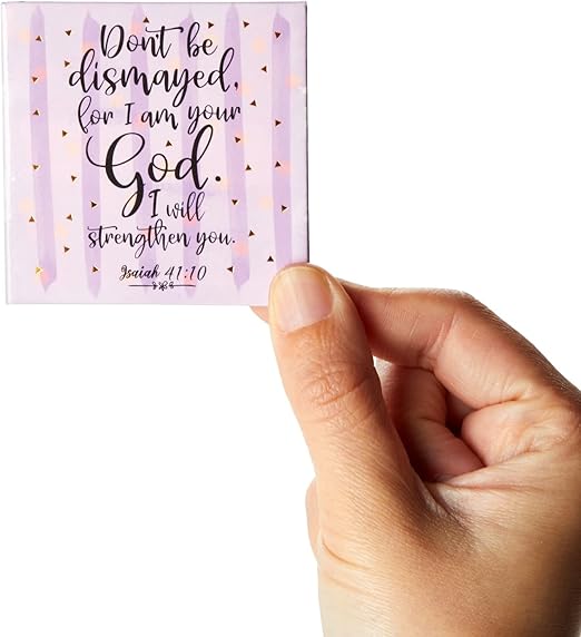 Juvale Inspirational Bible Magnets for Lemon Kitchen Decor - 8-Pack, 2.5-Inch Square Metal, Blue & Green - Refrigerator Magnets with Faith Quotes