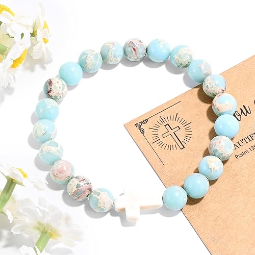 VIBILIA Cross Beaded Bracelets for Women Multiple Colors