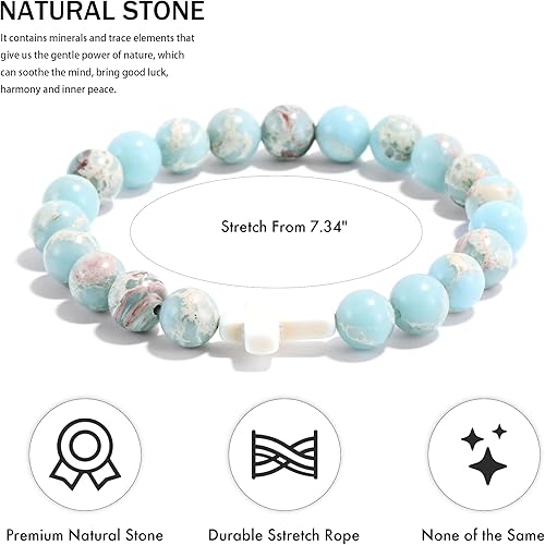 VIBILIA Cross Beaded Bracelets for Women Multiple Colors