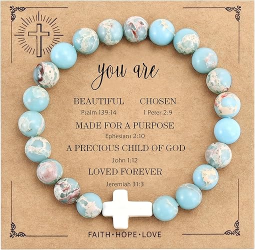 VIBILIA Cross Beaded Bracelets for Women Multiple Colors